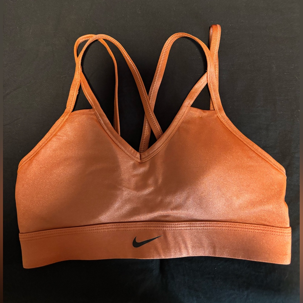 Nike Orange Strappy Sports Bra